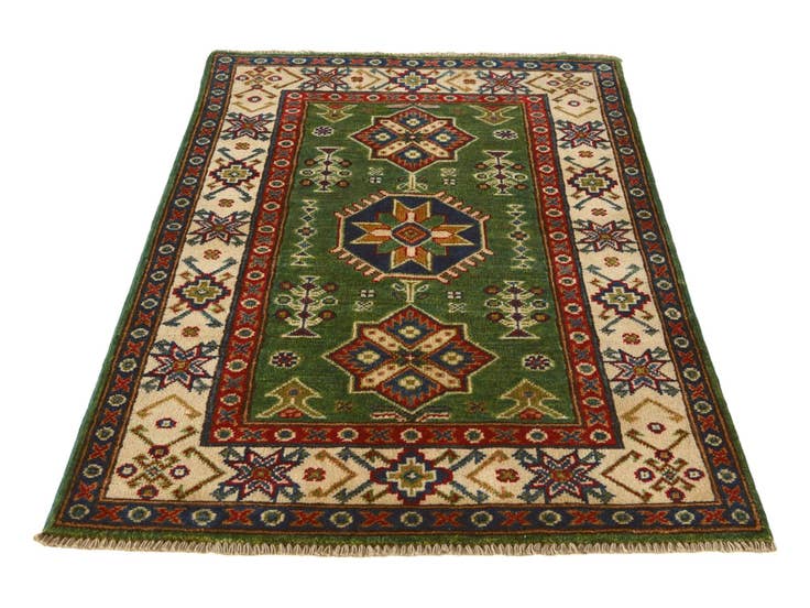 Detail image of 2' 8 x 4' 2 Hand Knotted Kazak Rug
