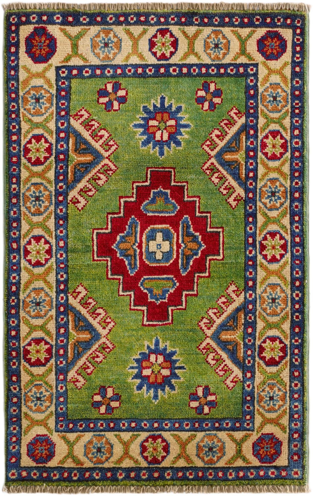 1' 11 x 2' 11 Hand Knotted Kazak Rug