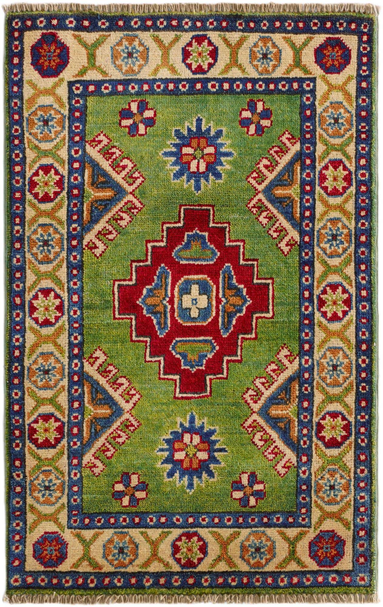 1' 11 x 2' 11 Hand Knotted Kazak Rug