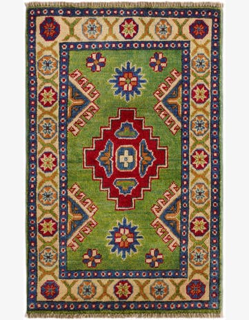 1' 11 x 2' 11 Hand Knotted Kazak Rug