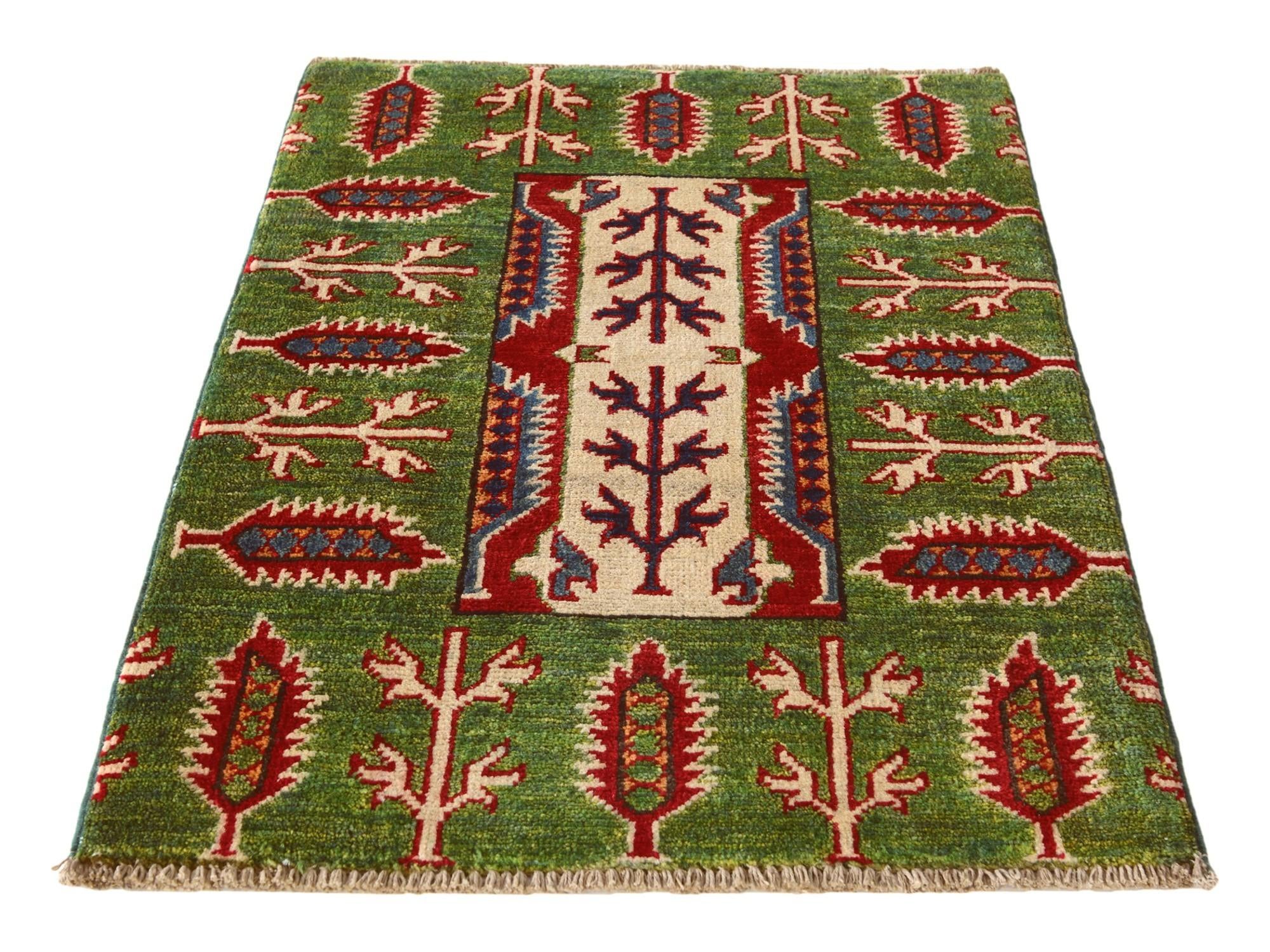 2' 1 x 3' Hand Knotted Kazak Rug