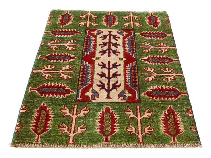 Detail image of 2' 1 x 3' Hand Knotted Kazak Rug