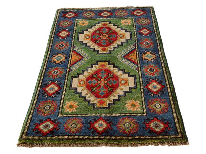 2' x 3' 3 Hand Knotted Kazak Rug