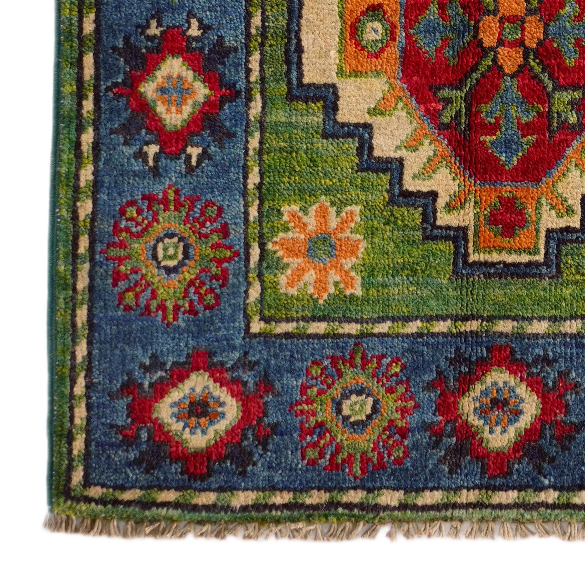 2' x 3' 3 Hand Knotted Kazak Rug