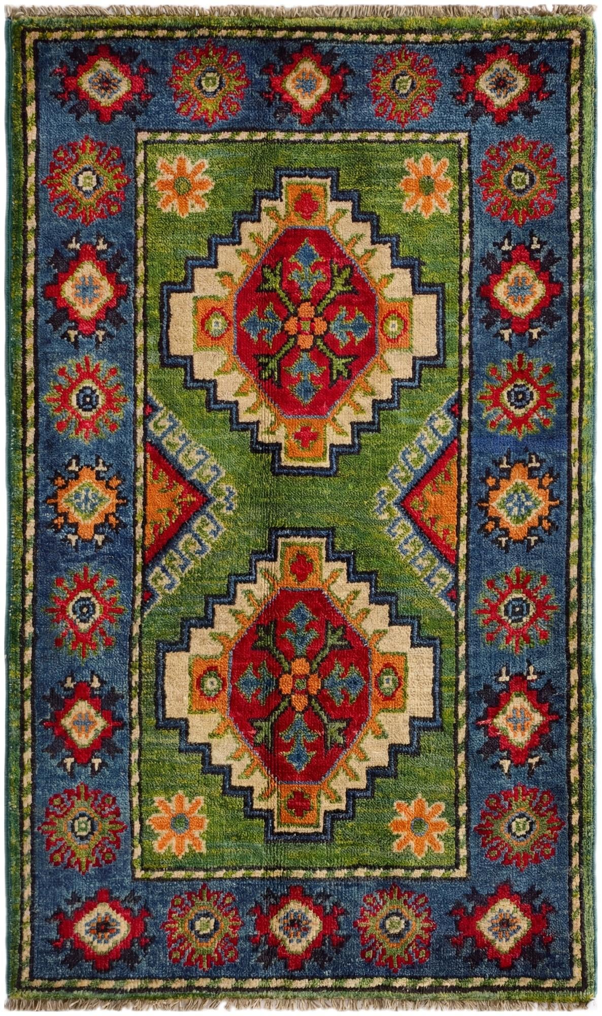 2' x 3' 3 Hand Knotted Kazak Rug