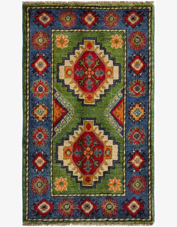 2' x 3' 3 Hand Knotted Kazak Rug