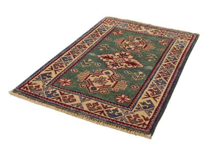 2' x 3' 1 Hand Knotted Kazak Rug