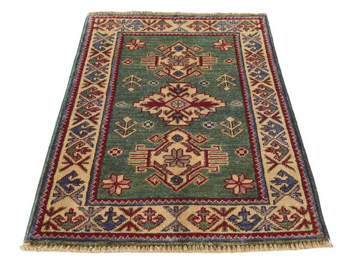 2' x 3' 1 Hand Knotted Kazak Rug