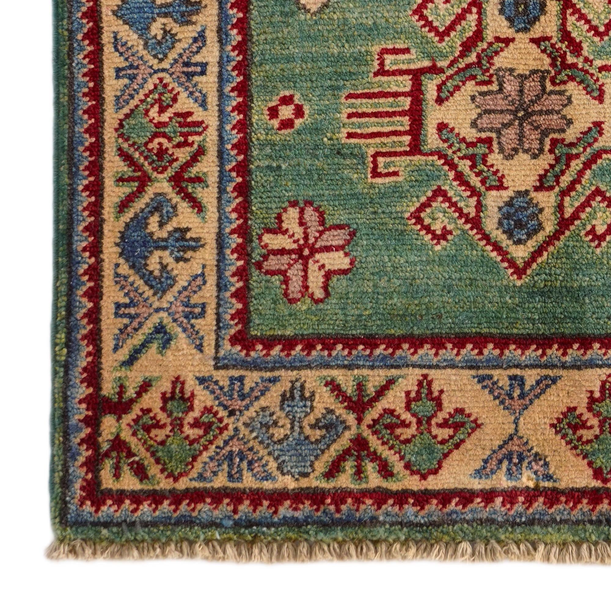 2' x 3' 1 Hand Knotted Kazak Rug