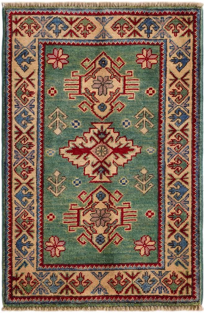 2' x 3' 1 Hand Knotted Kazak Rug