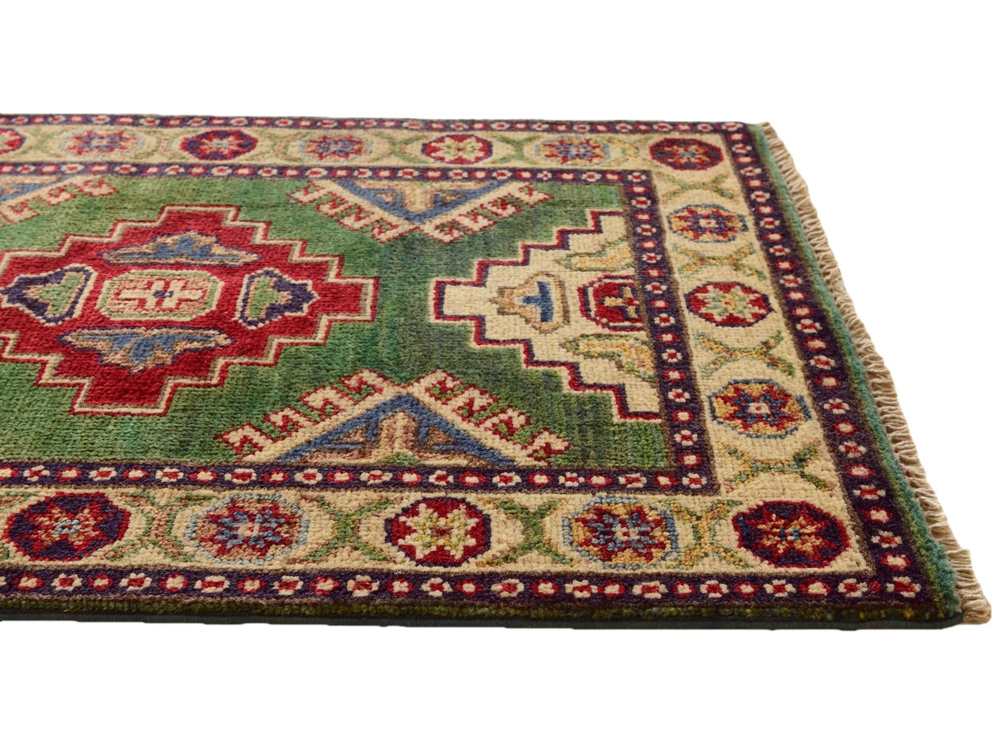 2' x 3' 2 Hand Knotted Kazak Rug