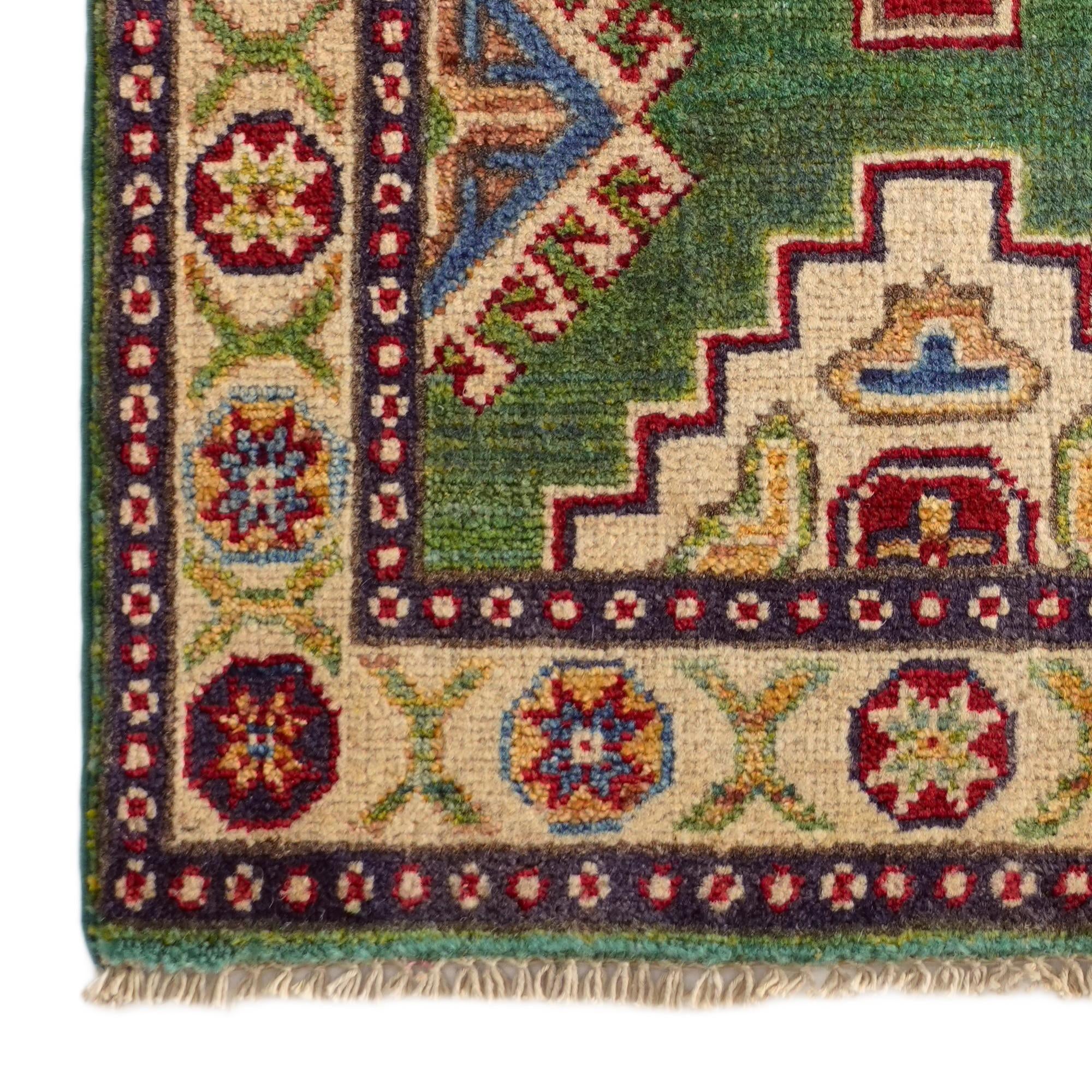 2' x 3' 2 Hand Knotted Kazak Rug