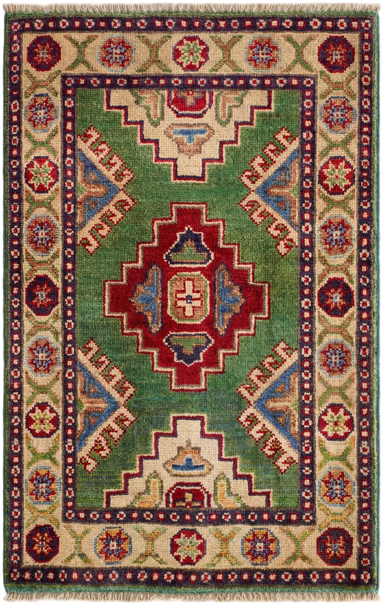 2' x 3' 2 Hand Knotted Kazak Rug