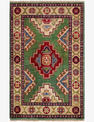 2' x 3' 2 Hand Knotted Kazak Rug