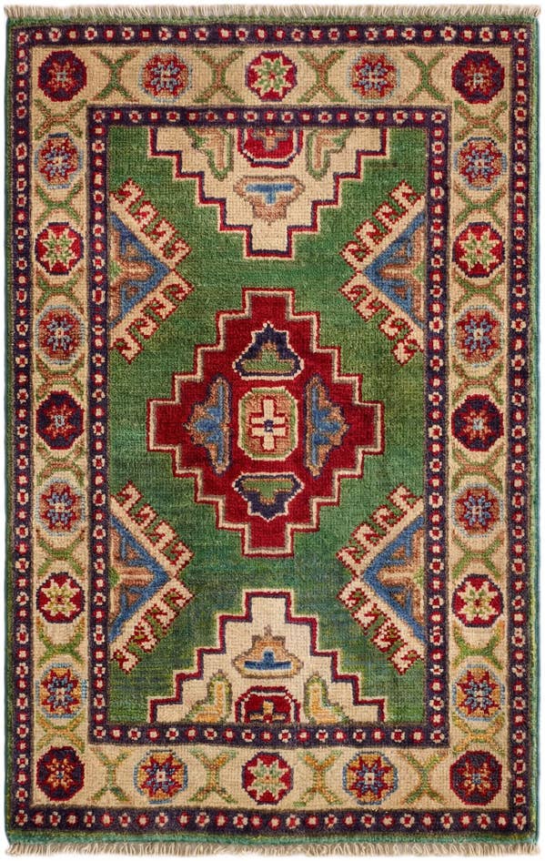 Detail image of 2' x 3' 2 Hand Knotted Kazak Rug