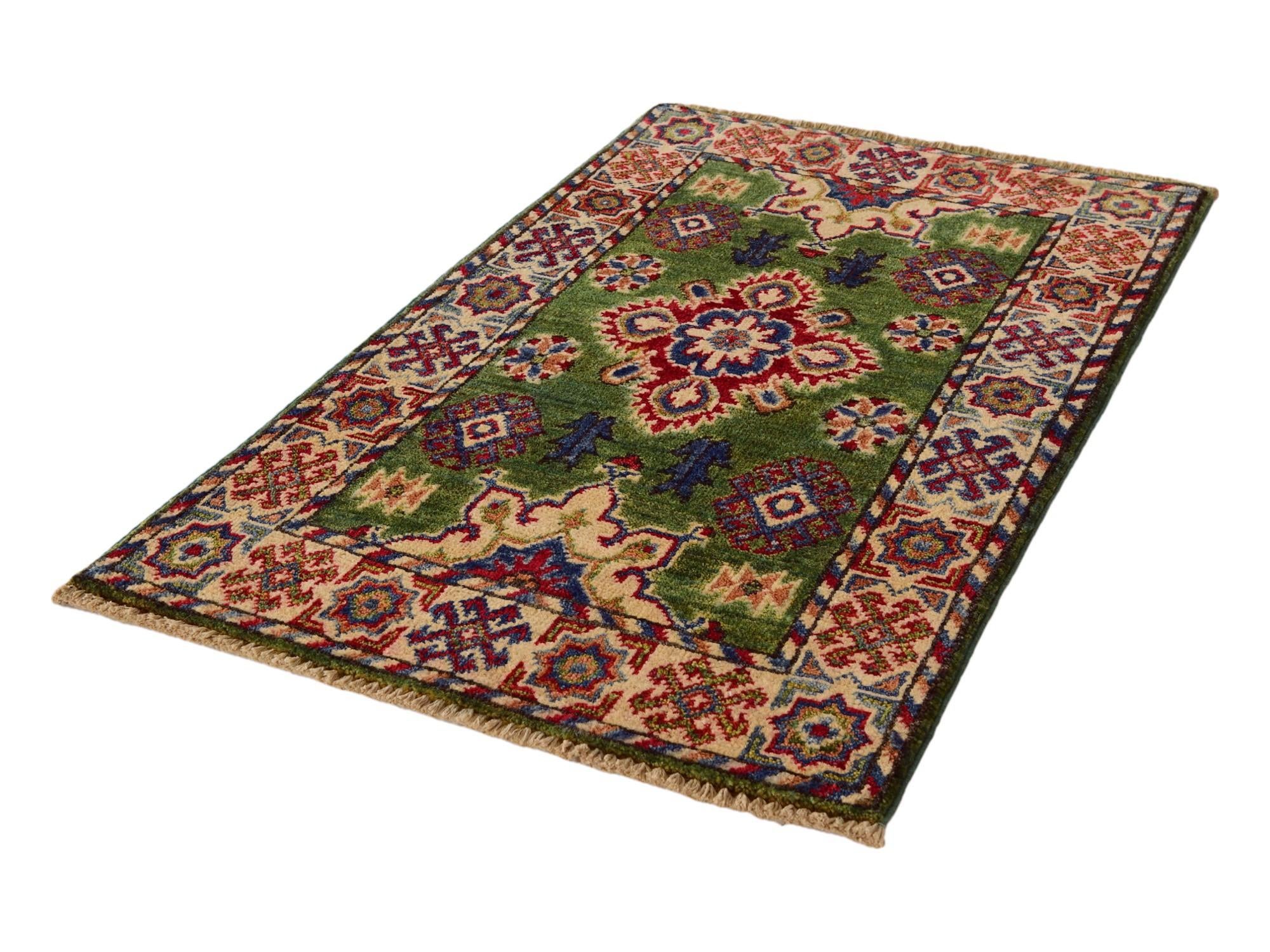 2' x 3' 3 Hand Knotted Kazak Rug