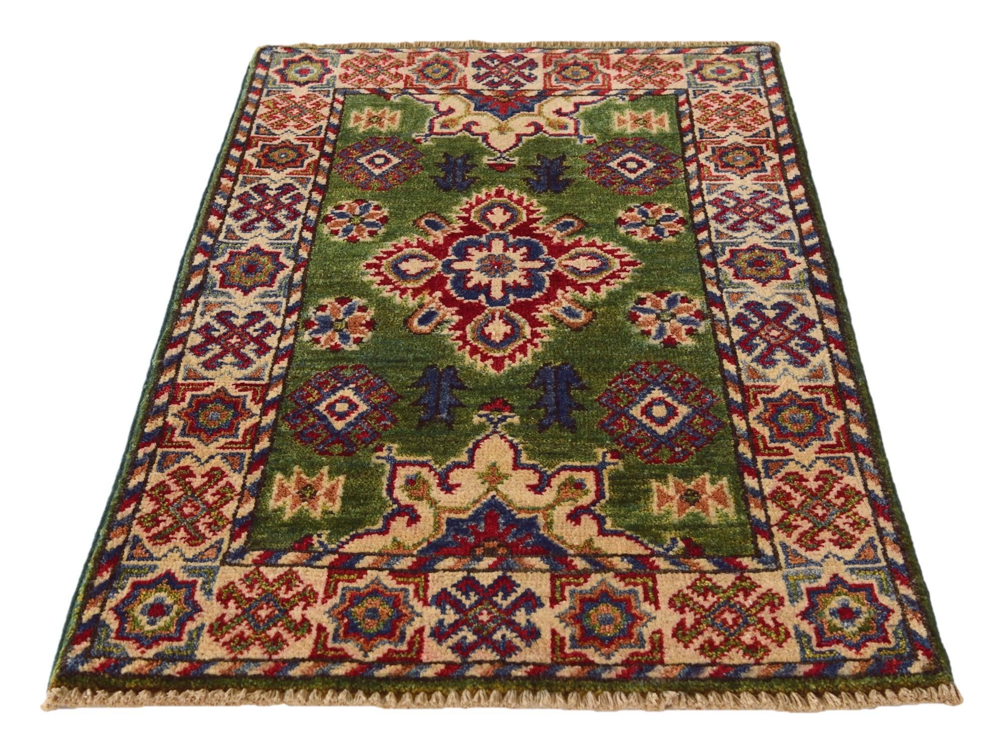 2' x 3' 3 Hand Knotted Kazak Rug