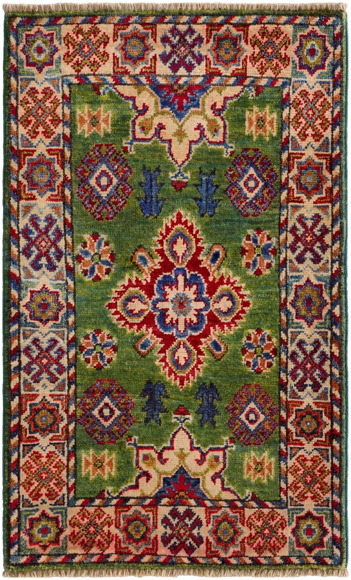 2' x 3' 3 Hand Knotted Kazak Rug