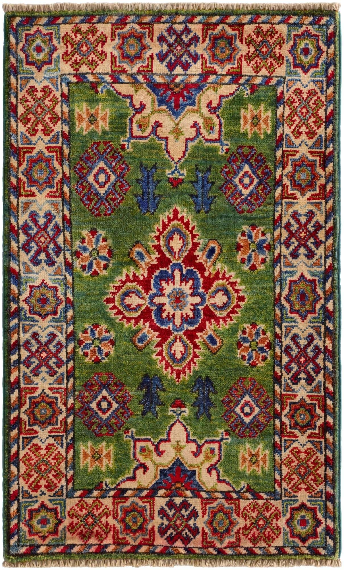 2' x 3' 3 Hand Knotted Kazak Rug