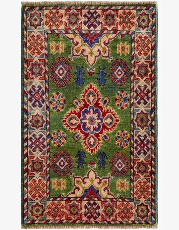 2' x 3' 3 Hand Knotted Kazak Rug