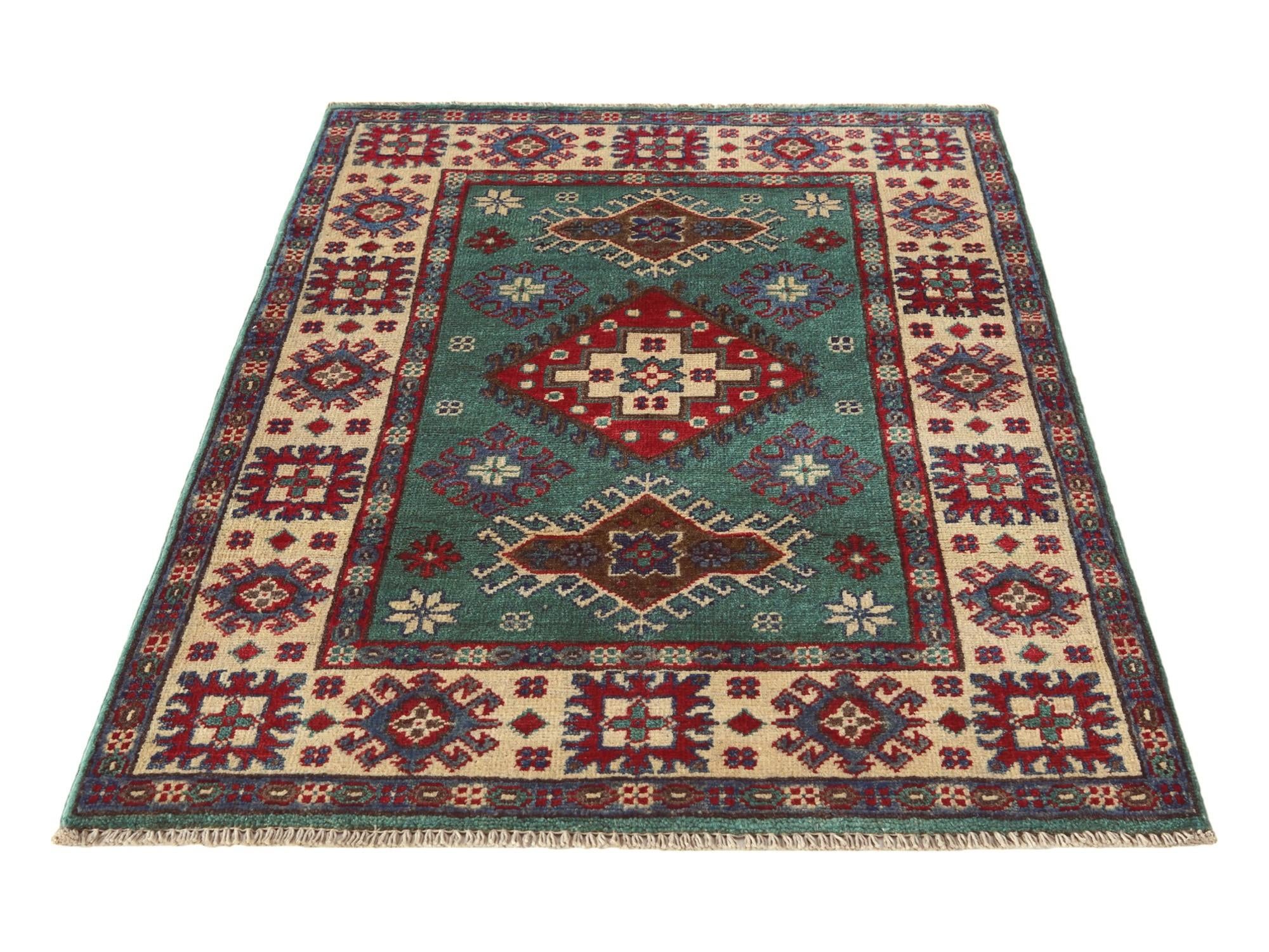 2' 8 x 4' Hand Knotted Kazak Rug