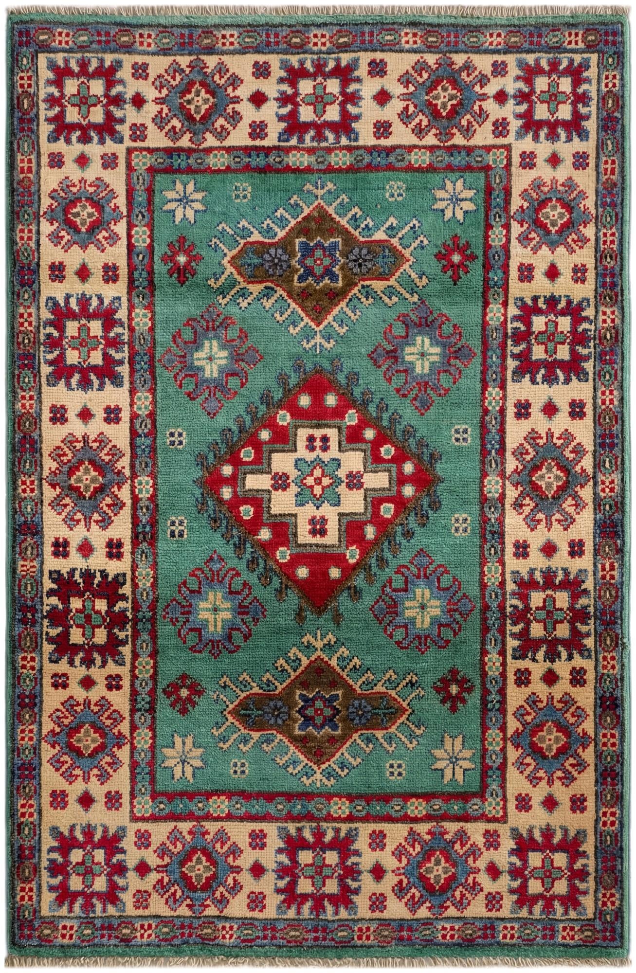 2' 8 x 4' Hand Knotted Kazak Rug