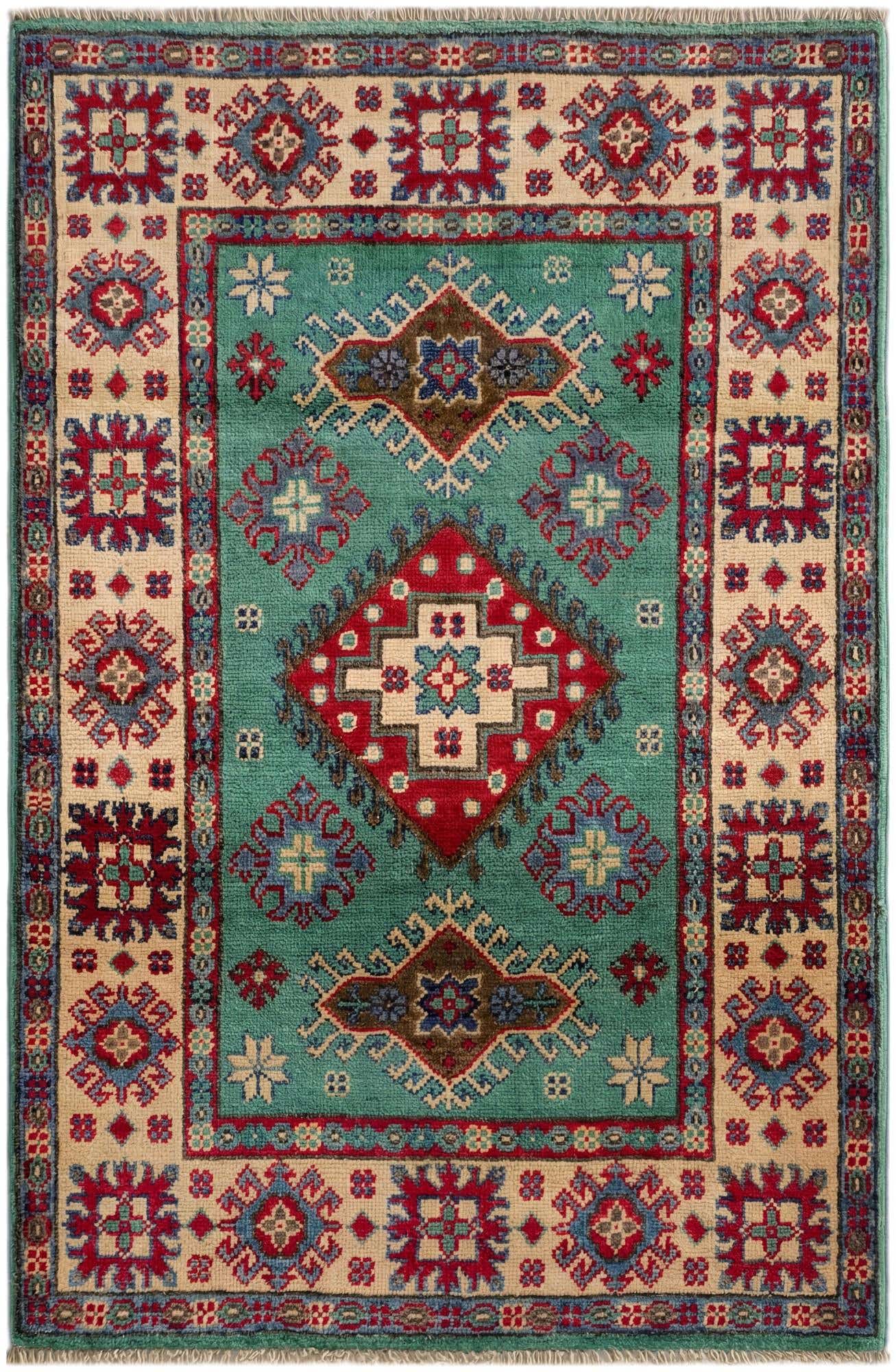 2' 8 x 4' Hand Knotted Kazak Rug