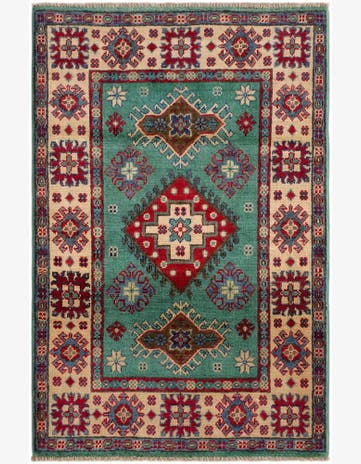 2' 8 x 4' Hand Knotted Kazak Rug
