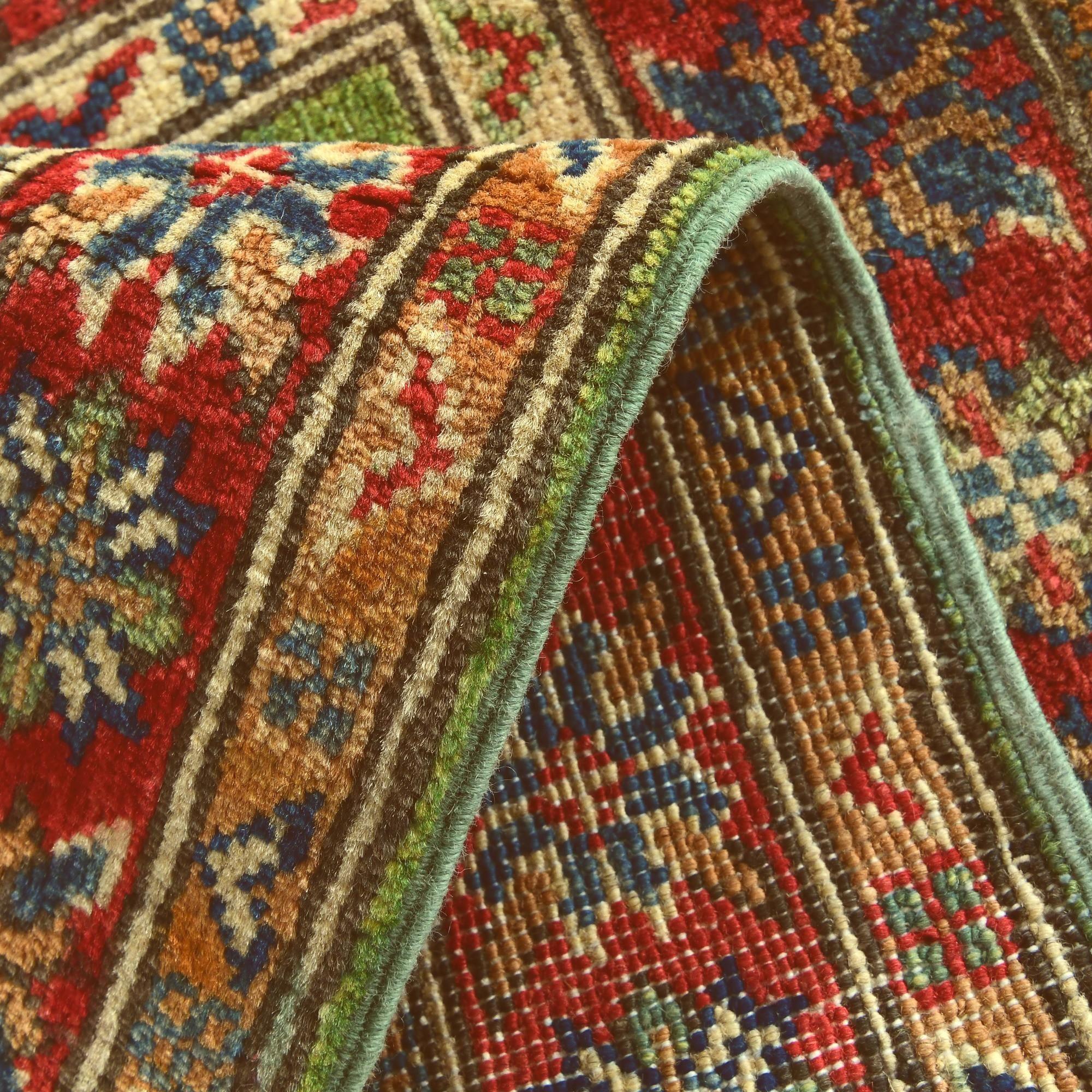 2' x 3' Hand Knotted Kazak Rug