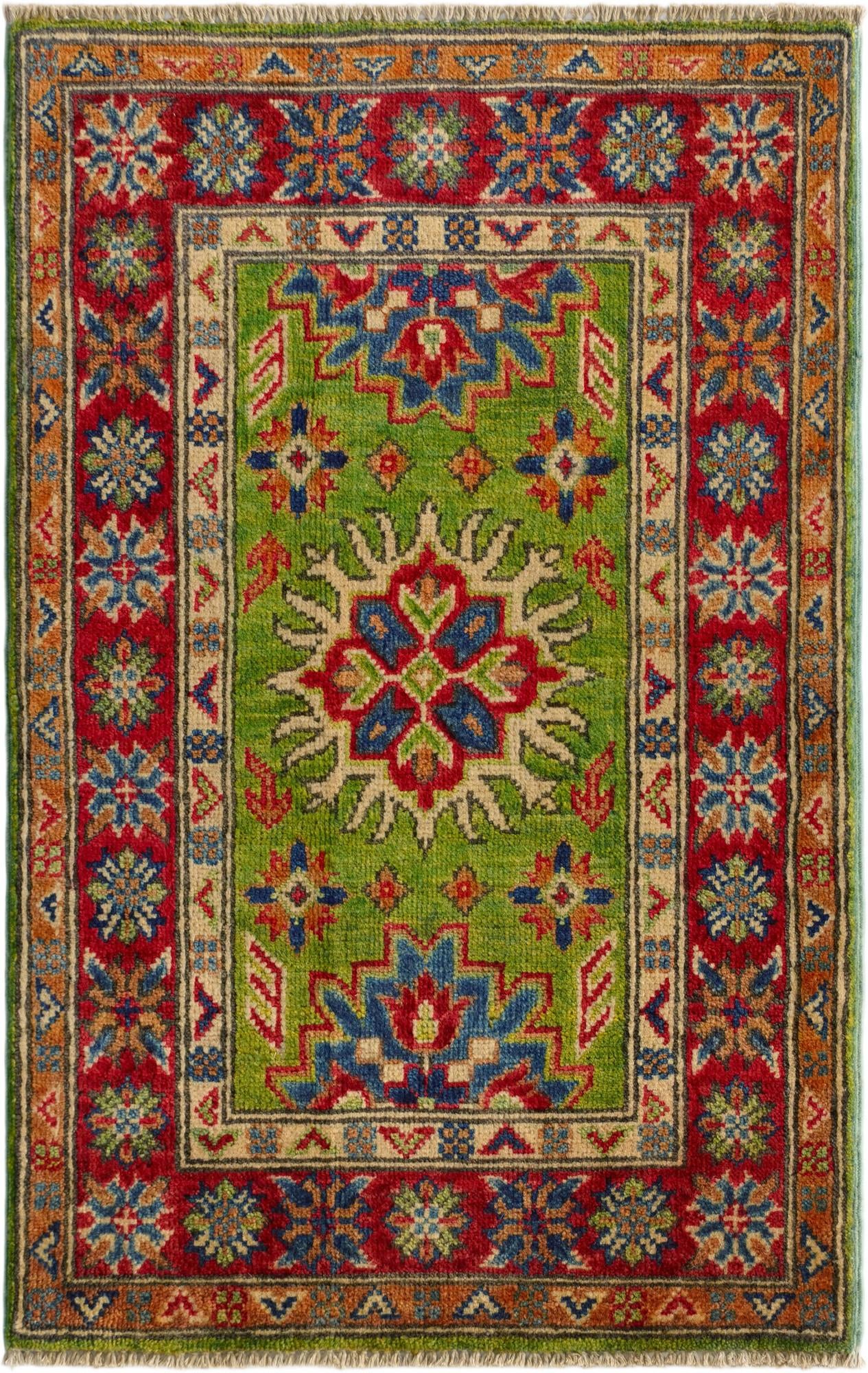 2' x 3' Hand Knotted Kazak Rug