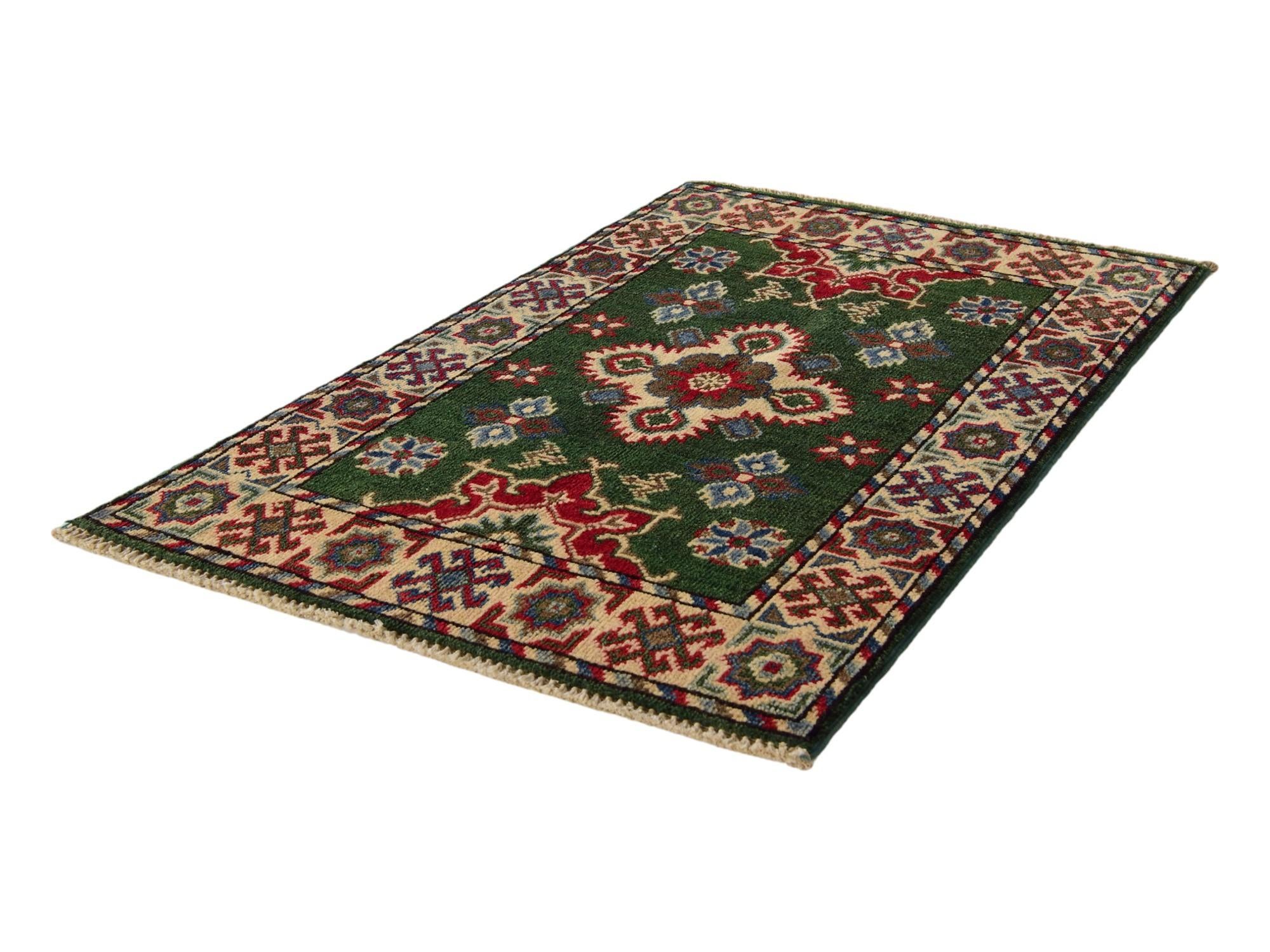 1' 11 x 3' Hand Knotted Kazak Rug