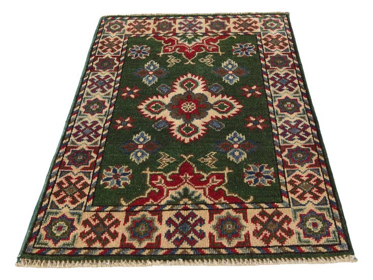 Detail image of 1' 11 x 3' Hand Knotted Kazak Rug