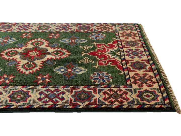 1' 11 x 3' Hand Knotted Kazak Rug