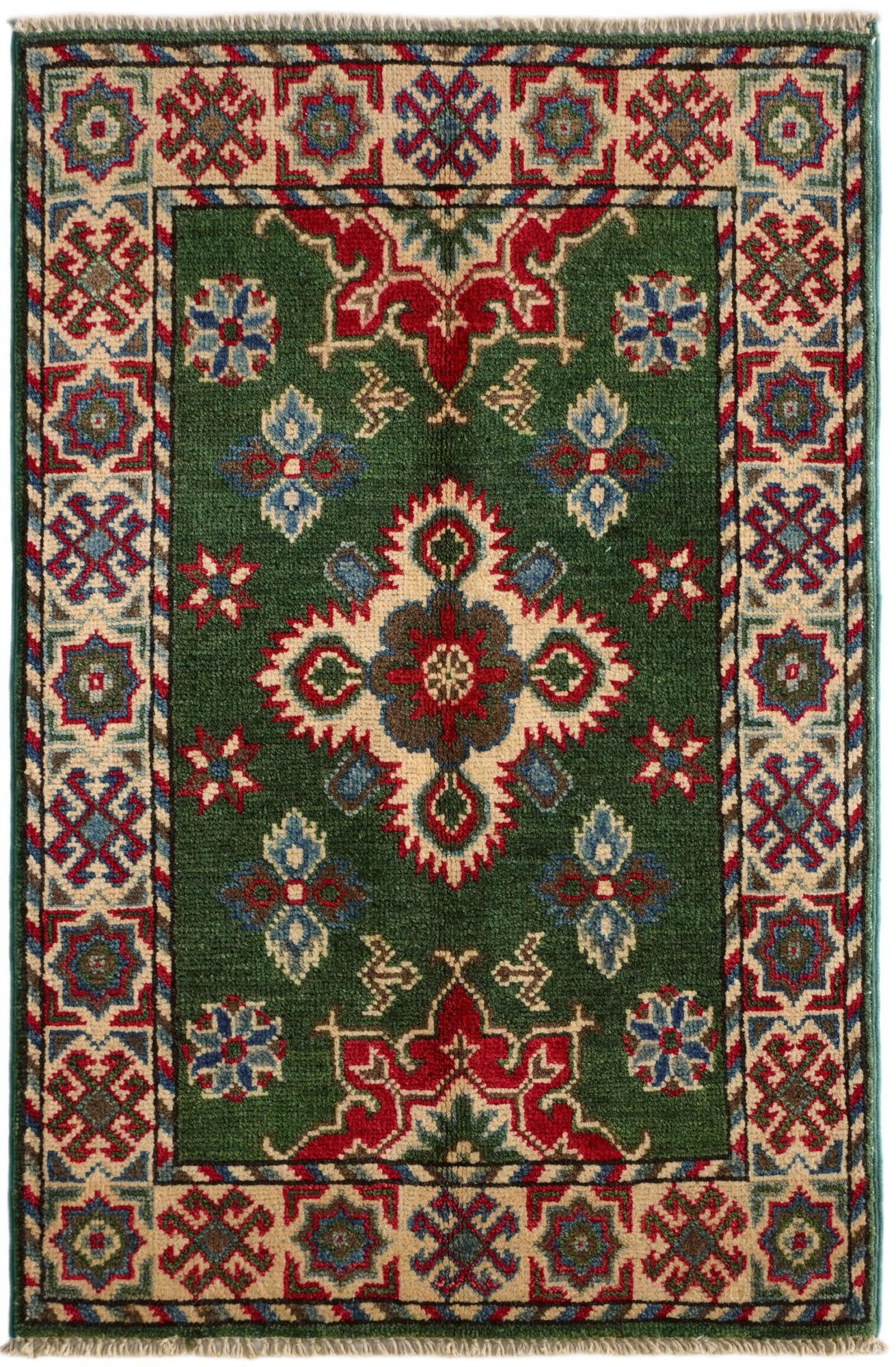 1' 11 x 3' Hand Knotted Kazak Rug