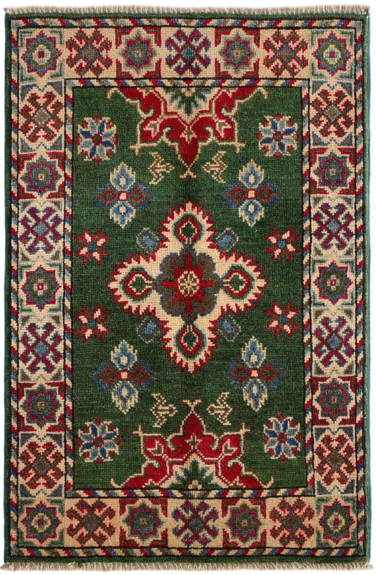 1' 11 x 3' Hand Knotted Kazak Rug