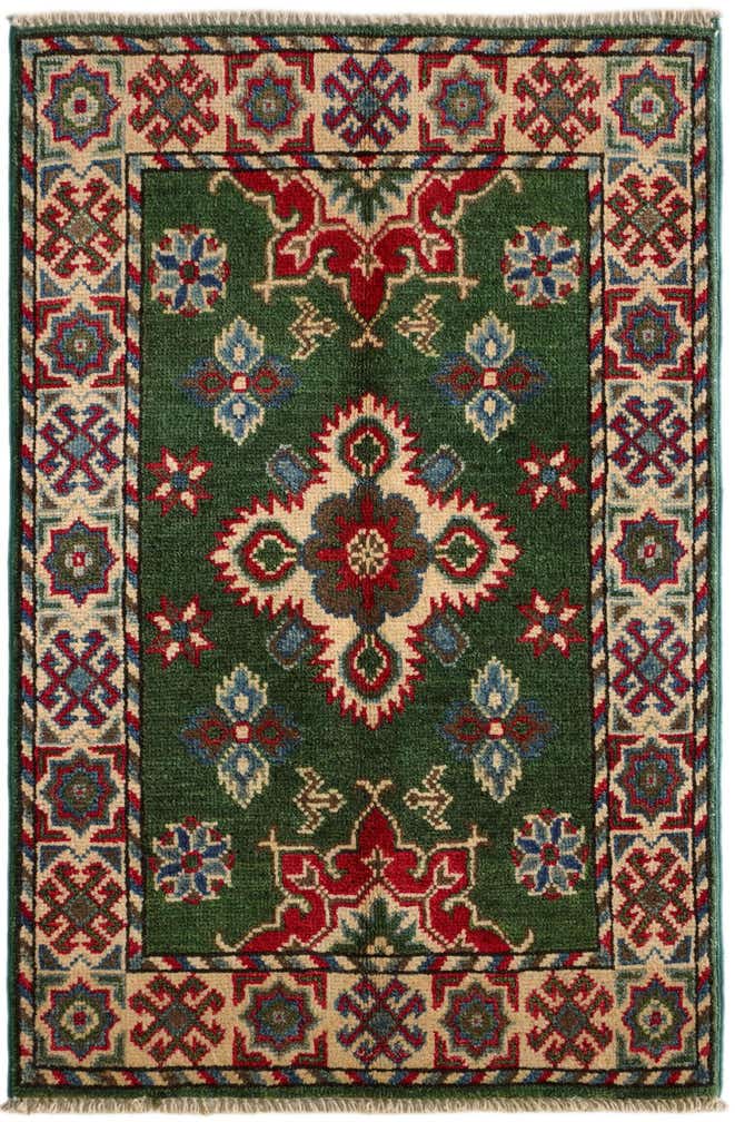 1' 11 x 3' Hand Knotted Kazak Rug