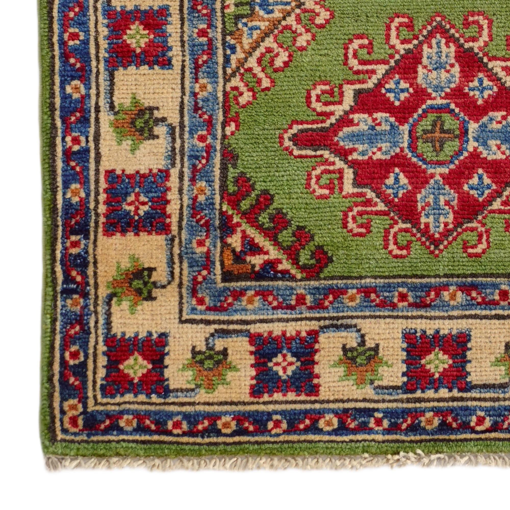 2' x 2' 11 Hand Knotted Kazak Rug