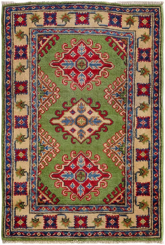 2' x 2' 11 Hand Knotted Kazak Rug