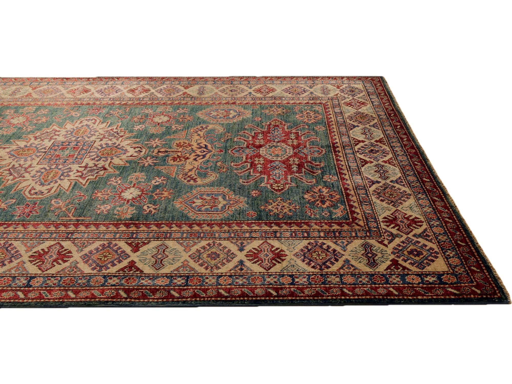 5' 9 x 8' Hand Knotted Kazak Rug