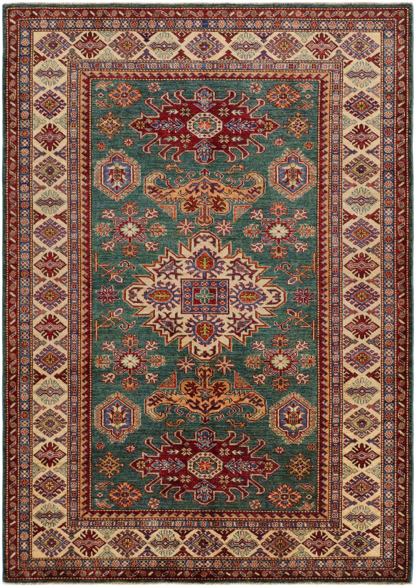 5' 9 x 8' Hand Knotted Kazak Rug