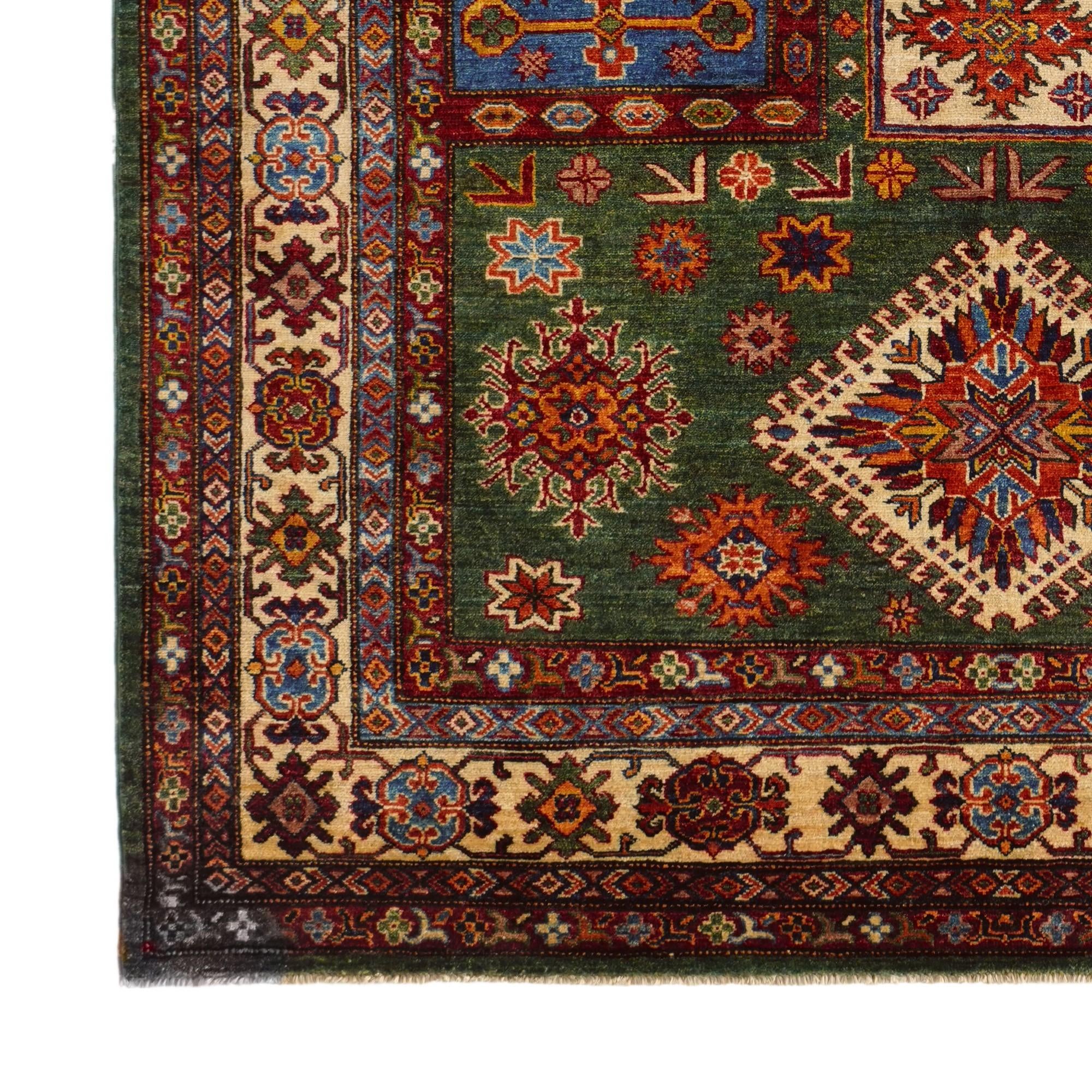 5' 8 x 8' 6 Hand Knotted Kazak Rug