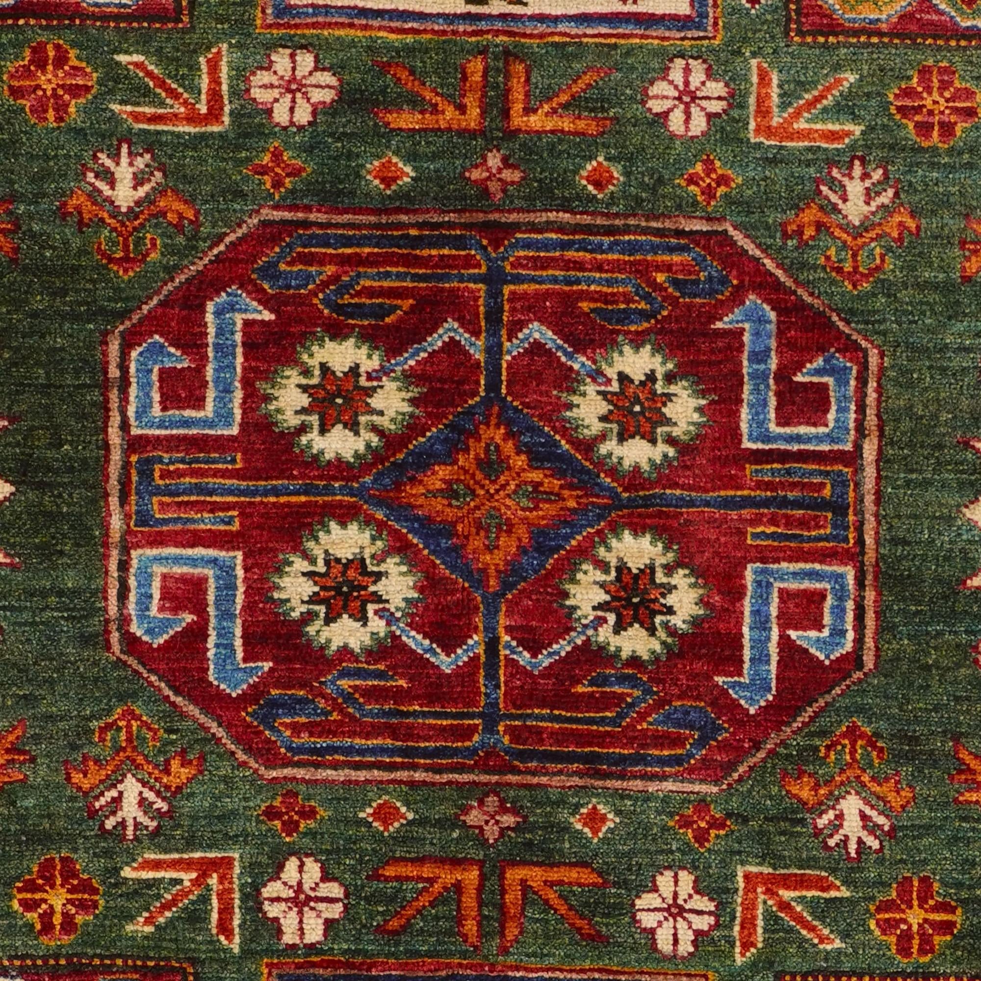 5' 8 x 8' 6 Hand Knotted Kazak Rug