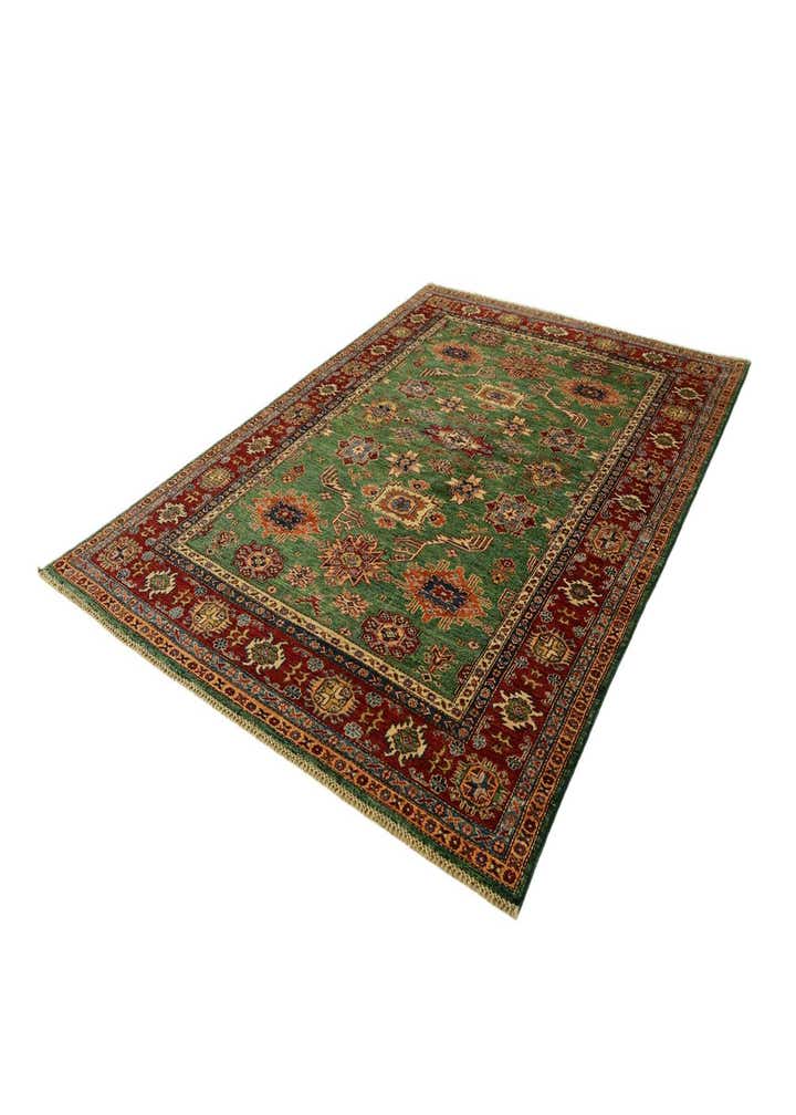 6' x 8' 6 Hand Knotted Kazak Rug