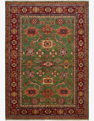 6' x 8' 6 Hand Knotted Kazak Rug