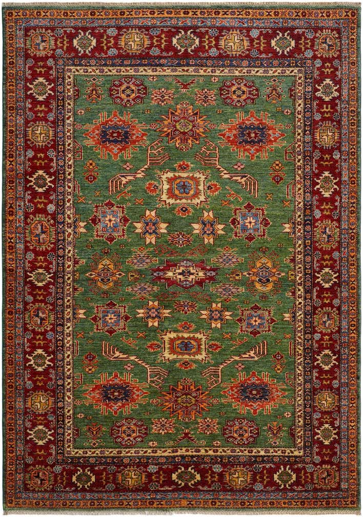 6' x 8' 6 Hand Knotted Kazak Rug
