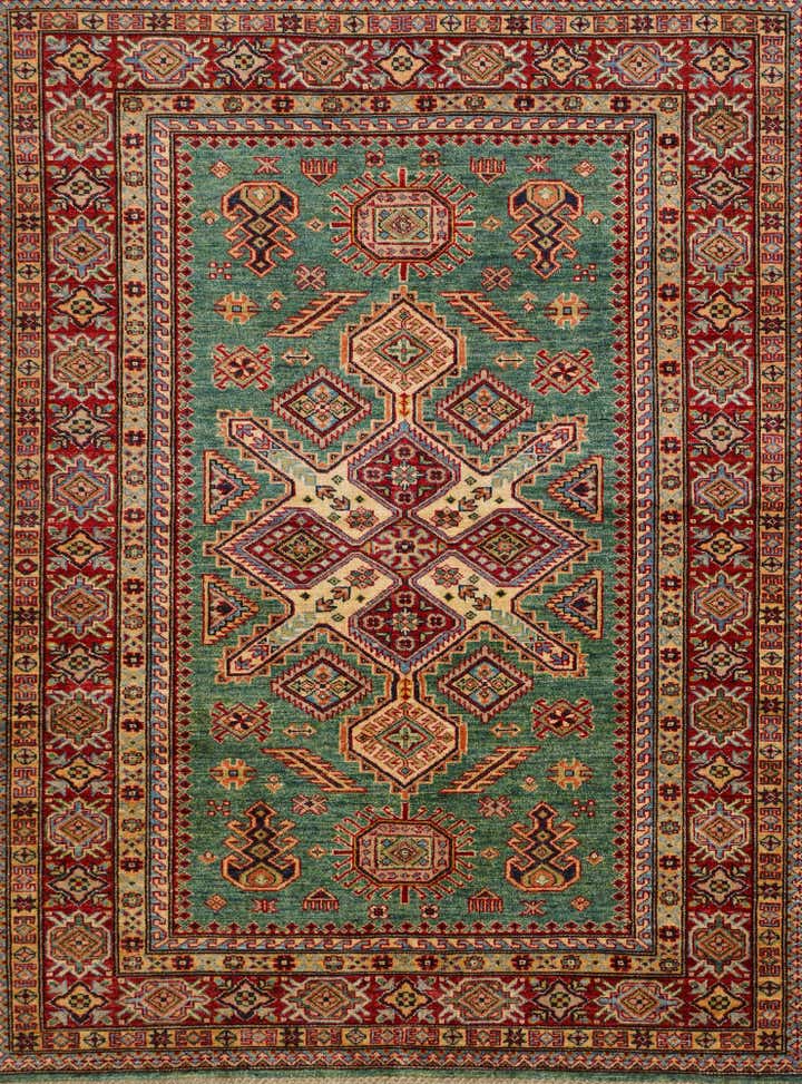 5' x 6' 5 Hand Knotted Kazak Rug