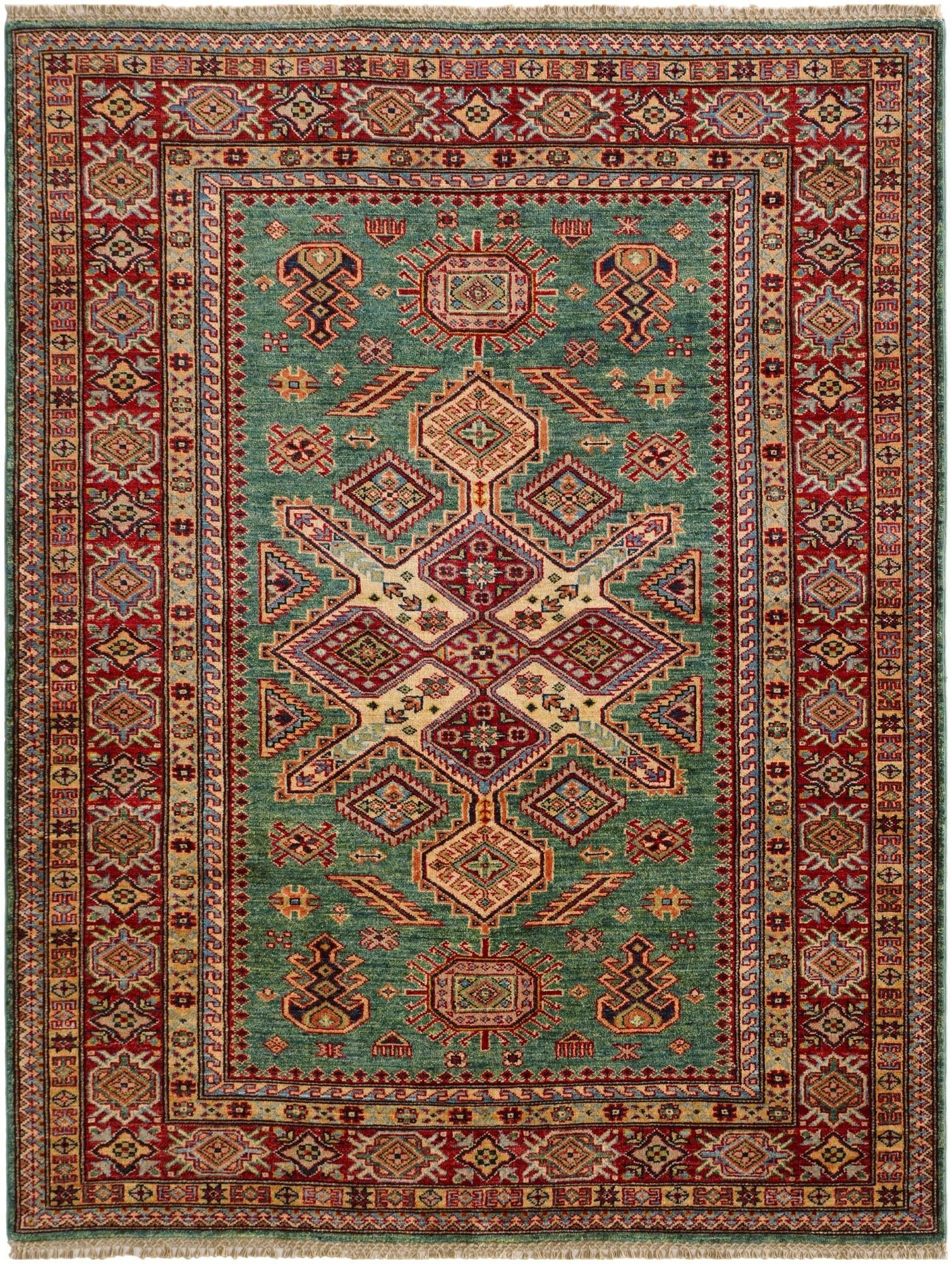 5' x 6' 5 Hand Knotted Kazak Rug