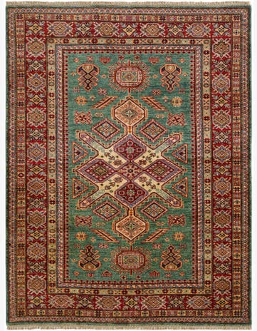 5' x 6' 5 Hand Knotted Kazak Rug