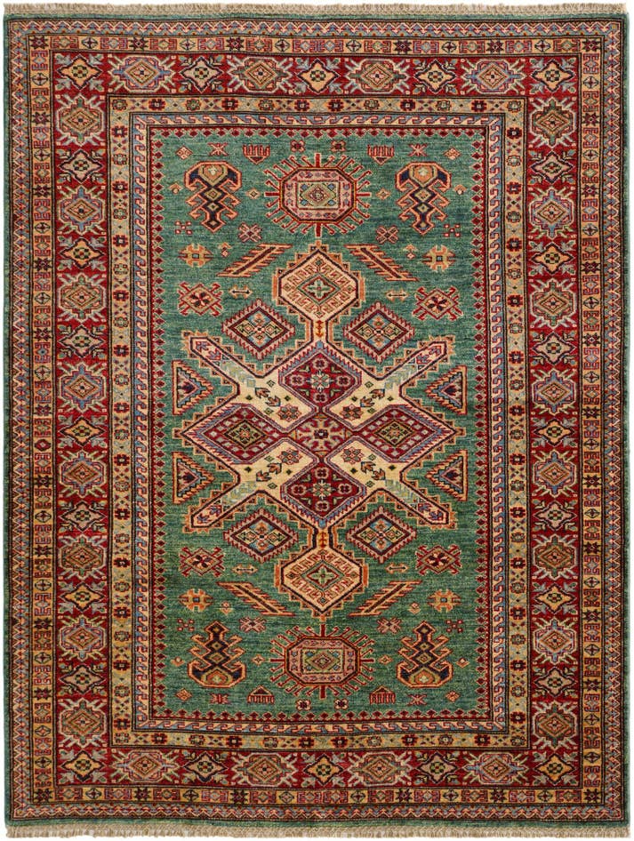 Detailansicht von 150cm x 195cm Handgeknüpft Kazak Teppich