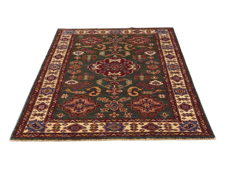 Detail image of 3' 4 x 4' 11 Hand Knotted Kazak Rug
